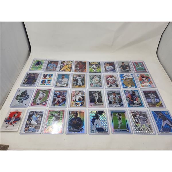 Baseball Rookie and Insert Sports Card Lot in Hard Sleeves