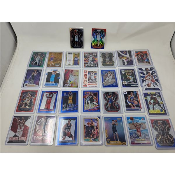 Basketball Rookie and Insert Sports Card Lot in Hard Sleeves