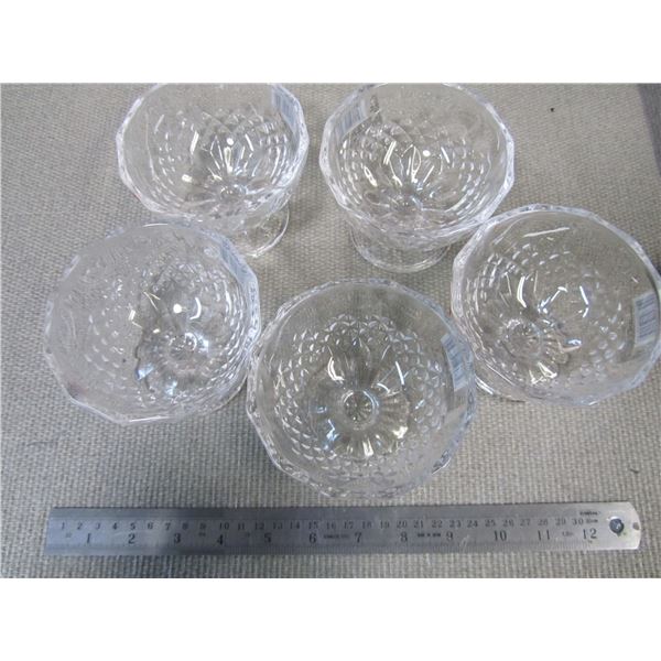 Glass Ice Cream Bowls Set