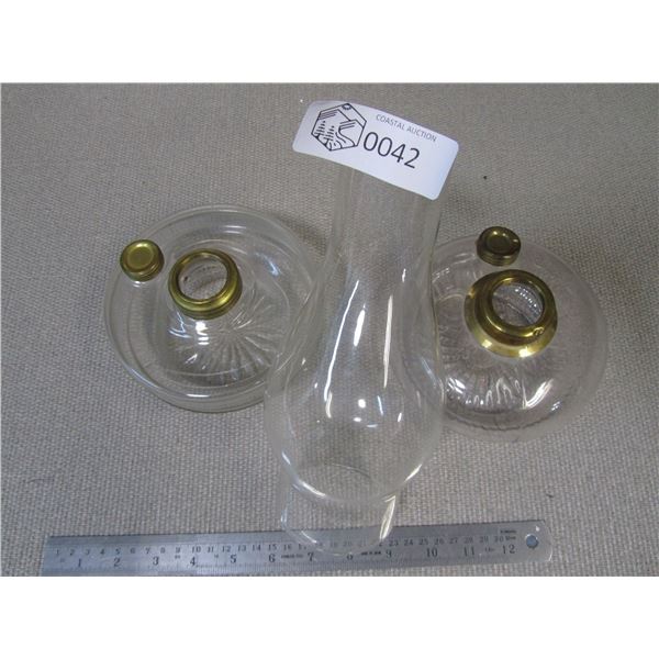 antique oil lamp set