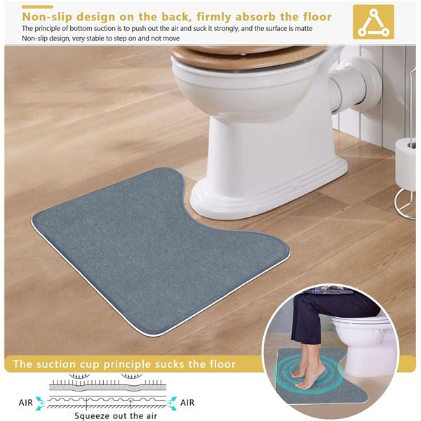 u-shape bathroom rug, new in bag