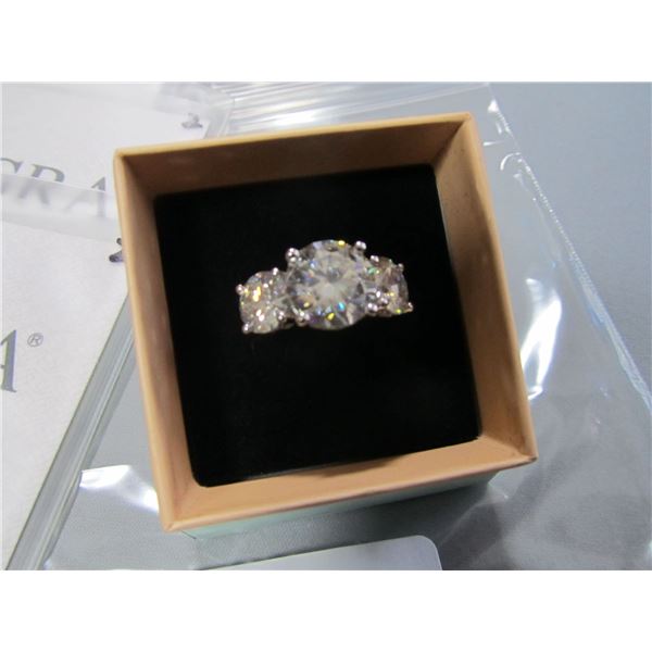 Moissanite Diamond Ring with GRA Certificate