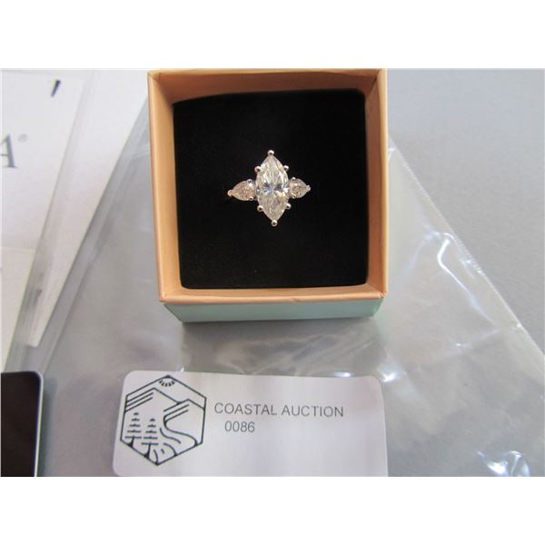 Moissanite Diamond Ring with GRA Certificate