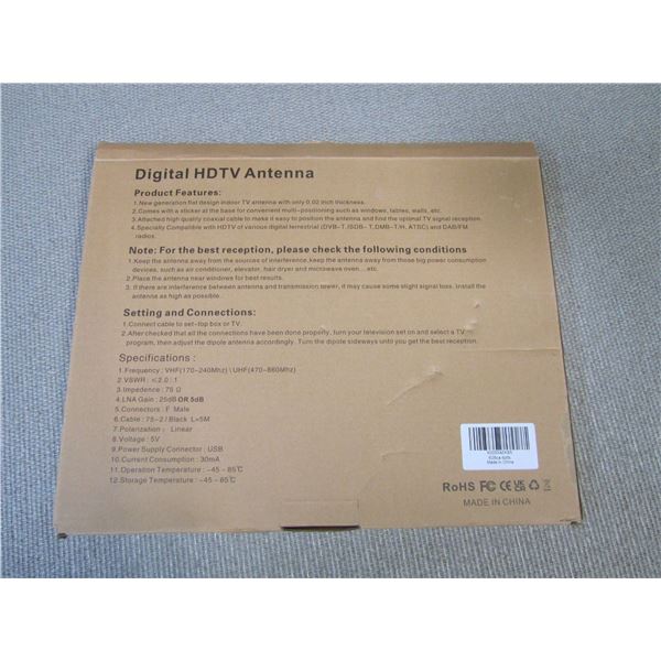 Amplified HDTV Antenna