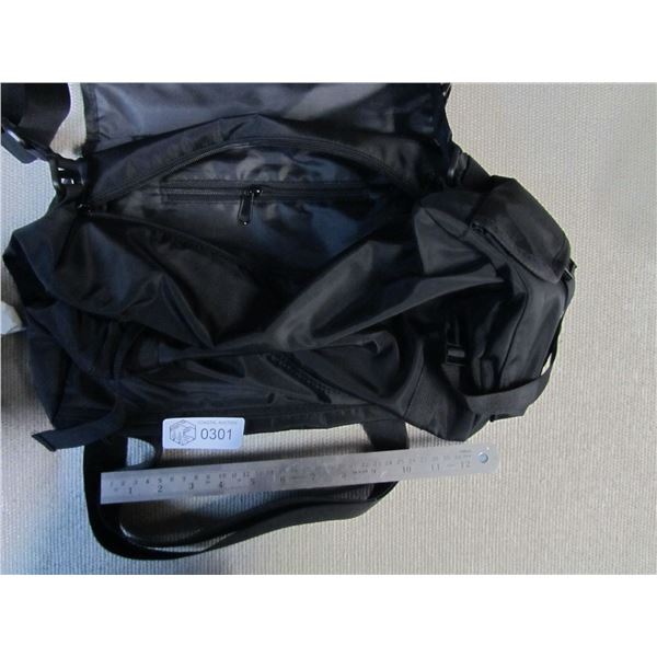 Black multi-function messenger/duffle bag