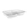 Image 1 : 1 box of 5 compartments Clear Hinged Food Container