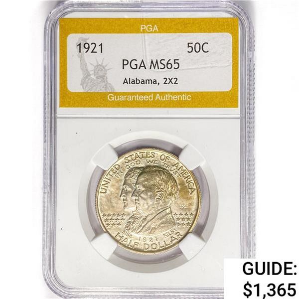1921 Alabama Half Dollar PGA MS65 2X2