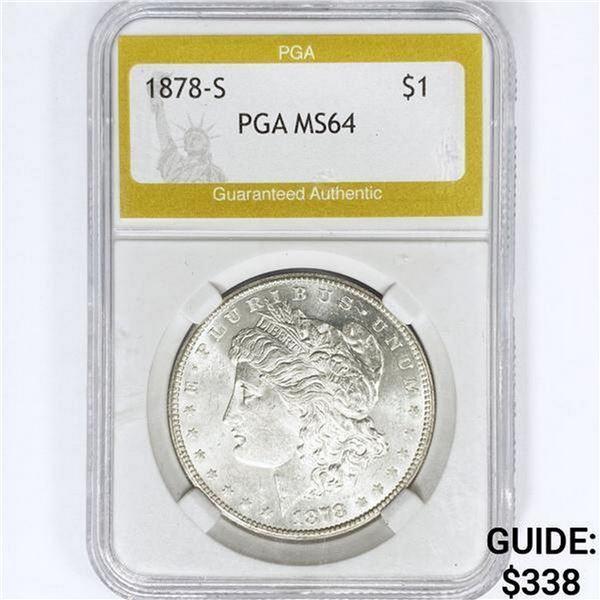 1878-S Morgan Silver Dollar PGA MS64