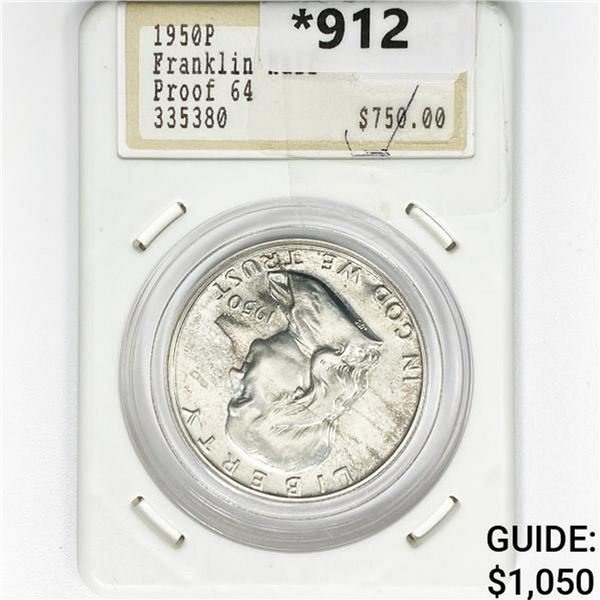 1950P Franklin Half Dollar HTI Proof64