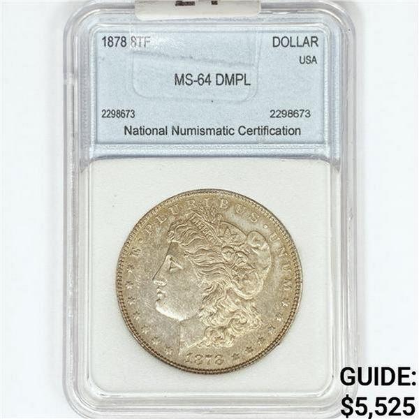 1878 8TF Morgan Silver Dollar NNC MS64 DMPL