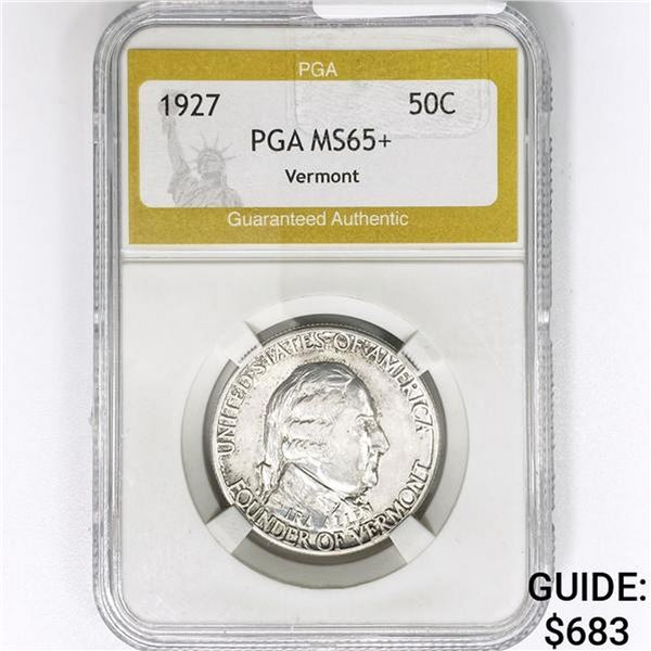 1927 Vermont Half Dollar PGA MS65+
