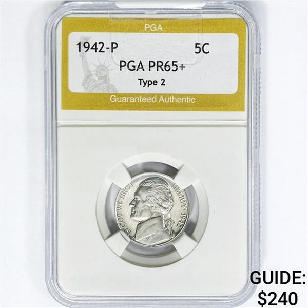 1942-P Jefferson Half Dollar PGA PR65+ Type 2