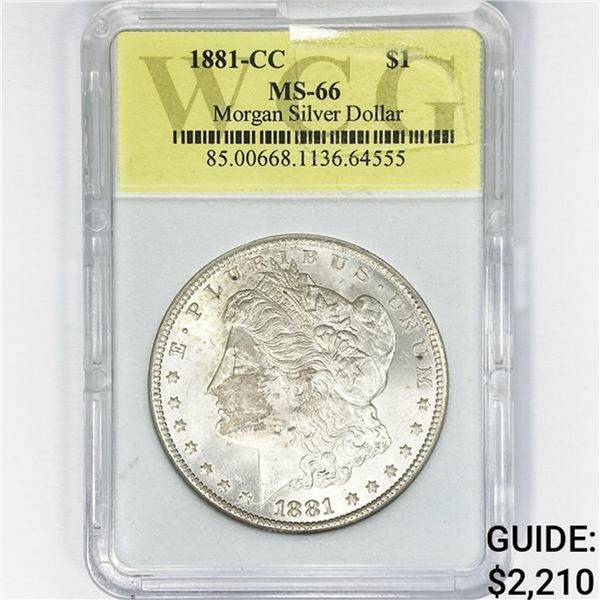 1881-CC Morgan Silver Dollar WCG MS66