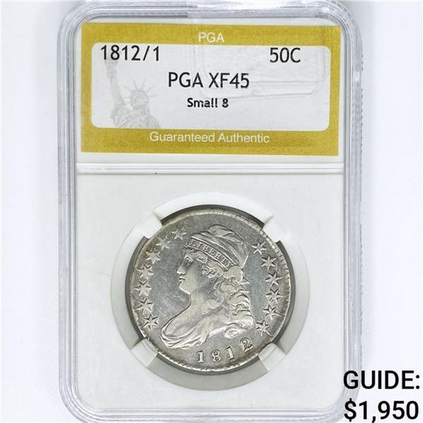 1812/1 Capped Bust Half Dollar PGA XF45 Sm 8