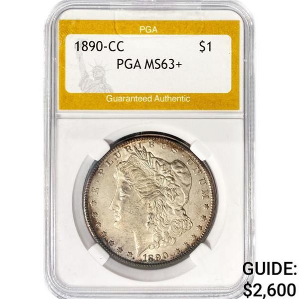 1890-CC Morgan Silver Dollar PGA MS63+