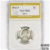 Image 1 : 1942 Jefferson Nickel PGA PR66 T2