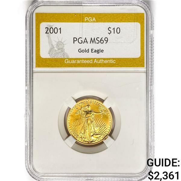 2001 $10 1/4oz. American Gold Eagle PGA MS69