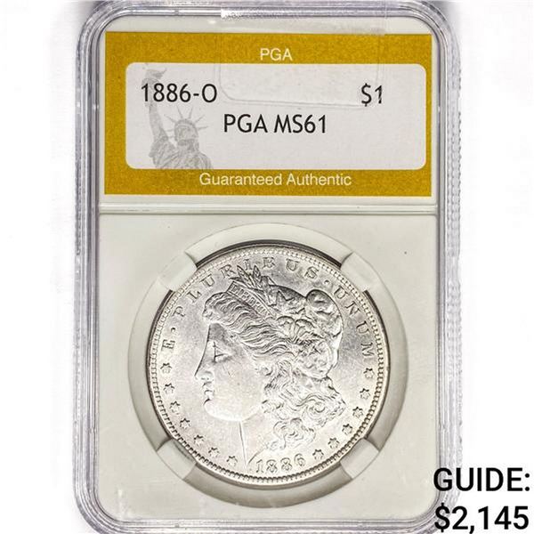 1886-O Morgan Silver Dollar PGA MS61