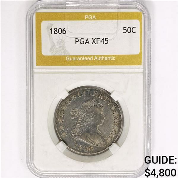 1806 Draped Bust Half Dollar PGA XF45