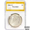 Image 1 : 1884-CC Morgan Silver Dollar PGA MS64