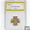 Image 1 : 1909-S Wheat Cent PGA MS64 RED, Detail
