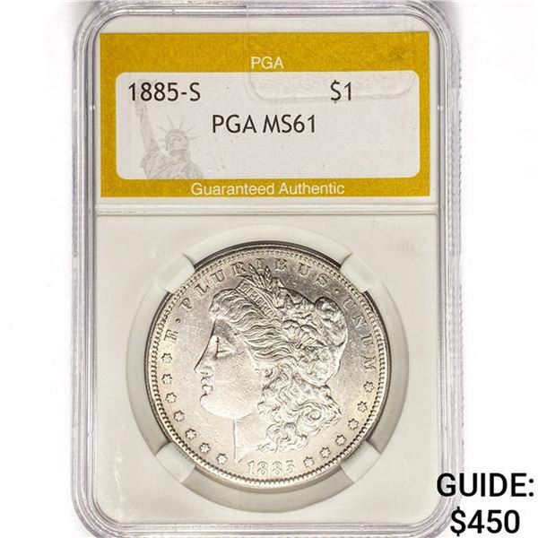 1885-S Morgan Silver Dollar PGA MS61