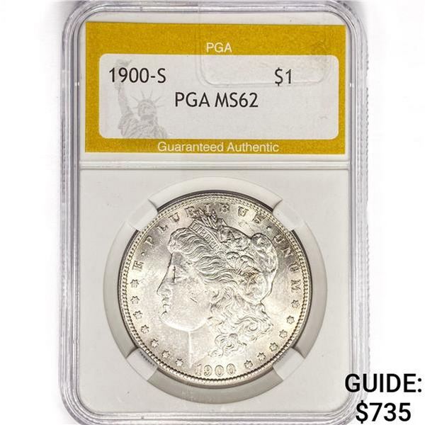 1900-S Morgan Silver Dollar PGA MS62