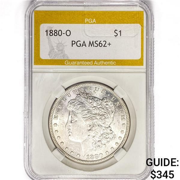 1880-O Morgan Silver Dollar PGA MS62+