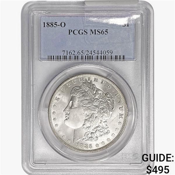 1885-O Morgan Silver Dollar PCGS MS65