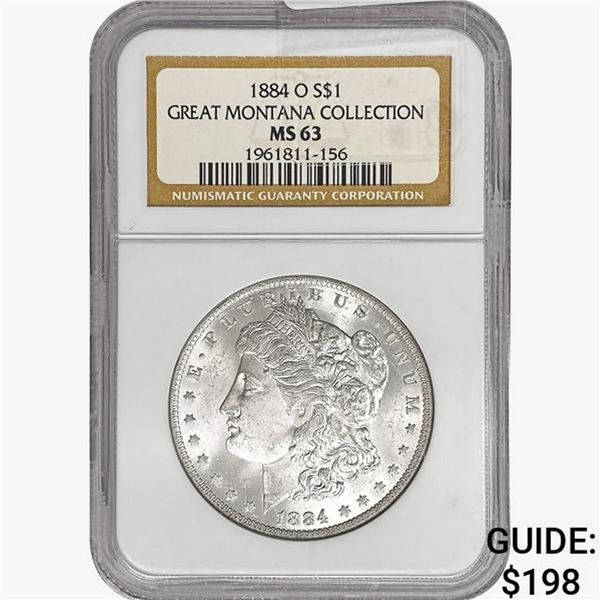 1884-O Morgan Silver Dollar NGC MS63