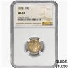 Image 1 : 1894 Barber Dime NGC MS63