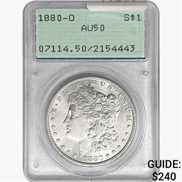 1880-O Morgan Silver Dollar PCGS AU50