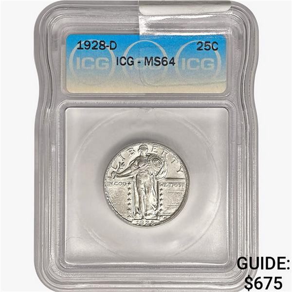 1928-D Standing Liberty Quarter ICG MS64
