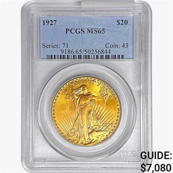 1927 $20 Gold Double Eagle PCGS MS65