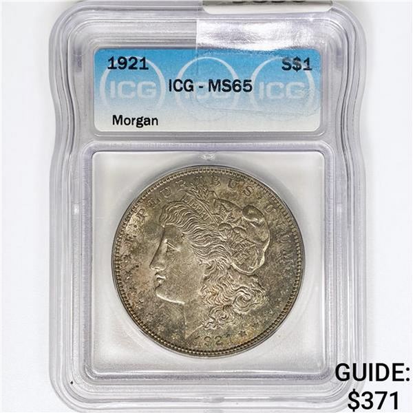 1921 Morgan Silver Dollar ICG MS65