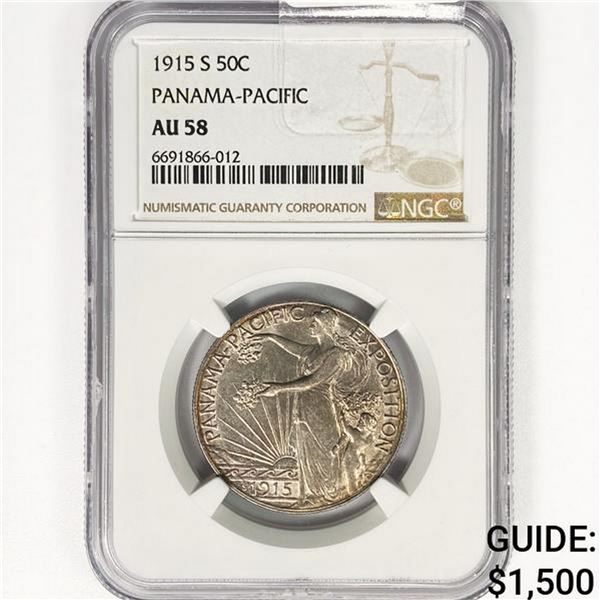 1915-S Panama-Pacific Half Dollar NGC AU58