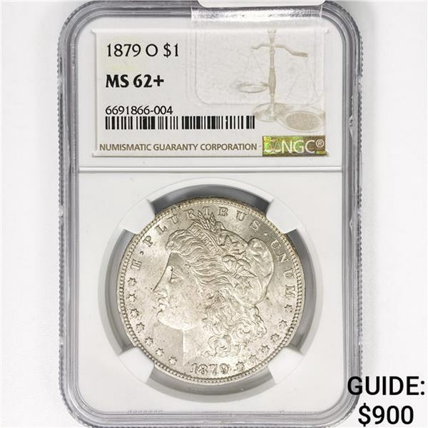 1879-O Morgan Silver Dollar NGC MS62+