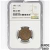 Image 1 : 1851 Braided Hair Half Cent NGC MS61 BN