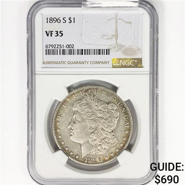 1896-S Morgan Silver Dollar NGC VF35