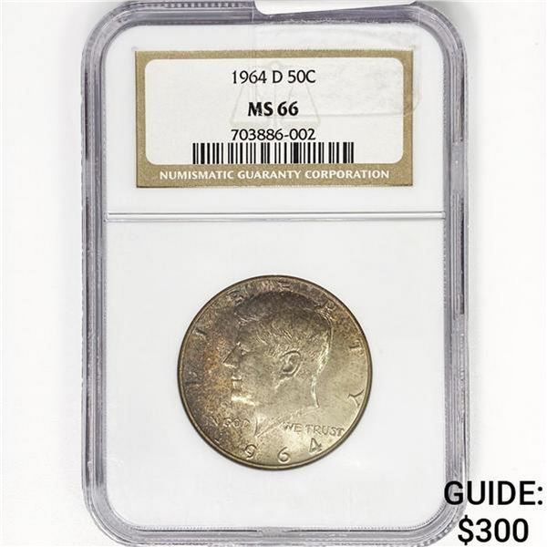 1964-D Kennedy Half Dollar NGC MS66
