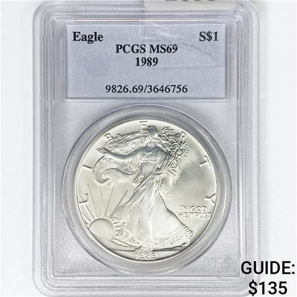 1989 American Silver Eagle PCGS MS69