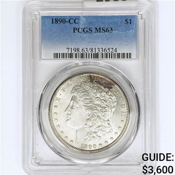 1890-CC Morgan Silver Dollar PCGS MS63