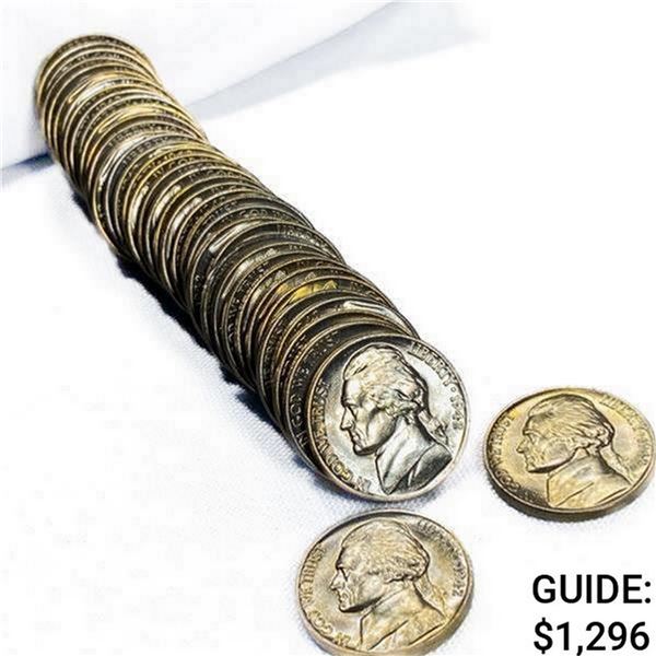 1942 Jefferson Nickel Roll (40 Coins)