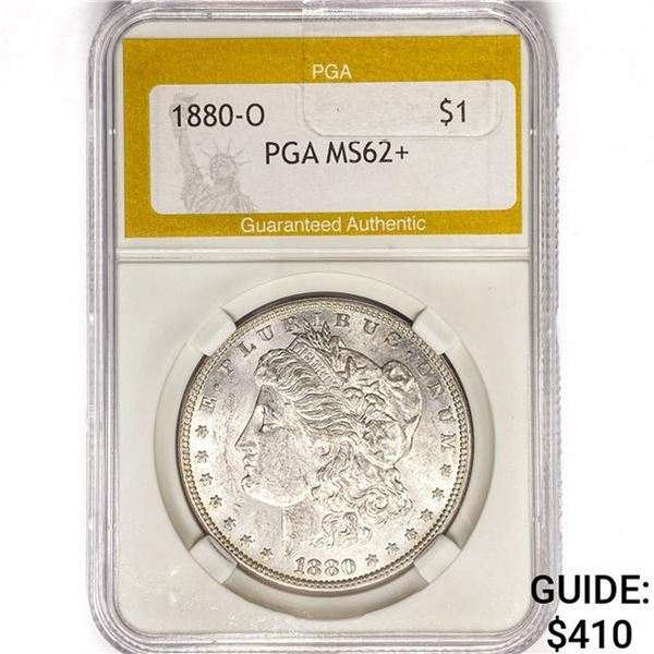 1880-O Morgan Silver Dollar PGA MS62+