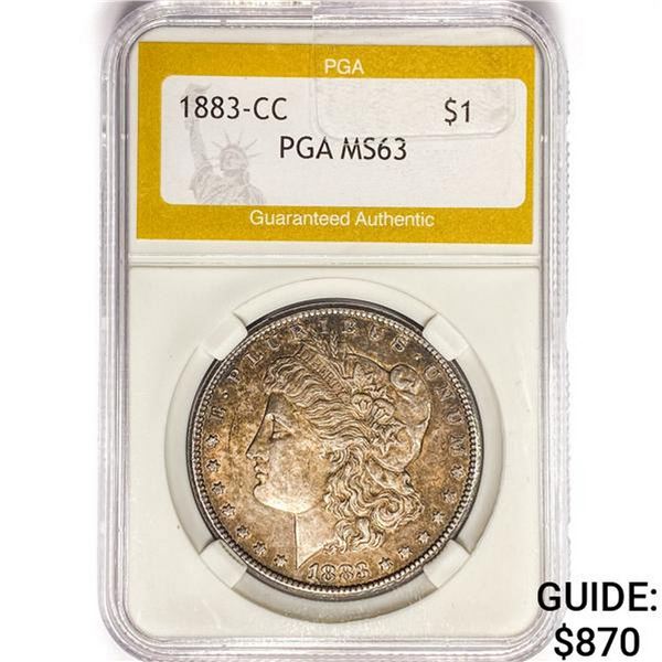 1883-CC Morgan Silver Dollar PGA MS63