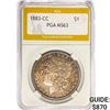 Image 1 : 1883-CC Morgan Silver Dollar PGA MS63