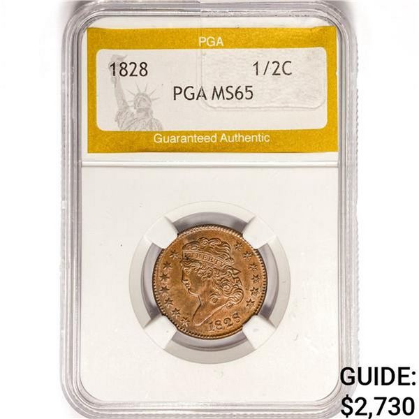 1828 Classic Head Half Cent PGA MS65