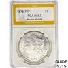 1878 7TF Morgan Silver Dollar PGA MS63 REV 79