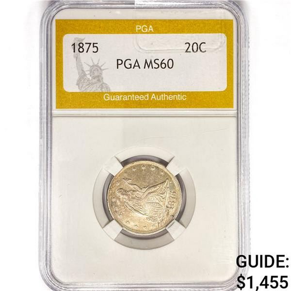 1875 Twenty Cent Piece PGA MS60