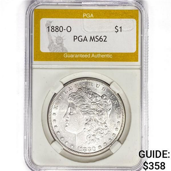 1880-O Morgan Silver Dollar PGA MS62